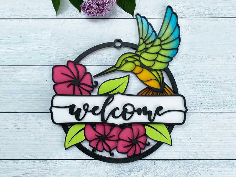 hummingbird wall art 1