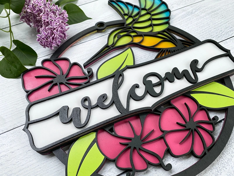 hummingbird wall art 2